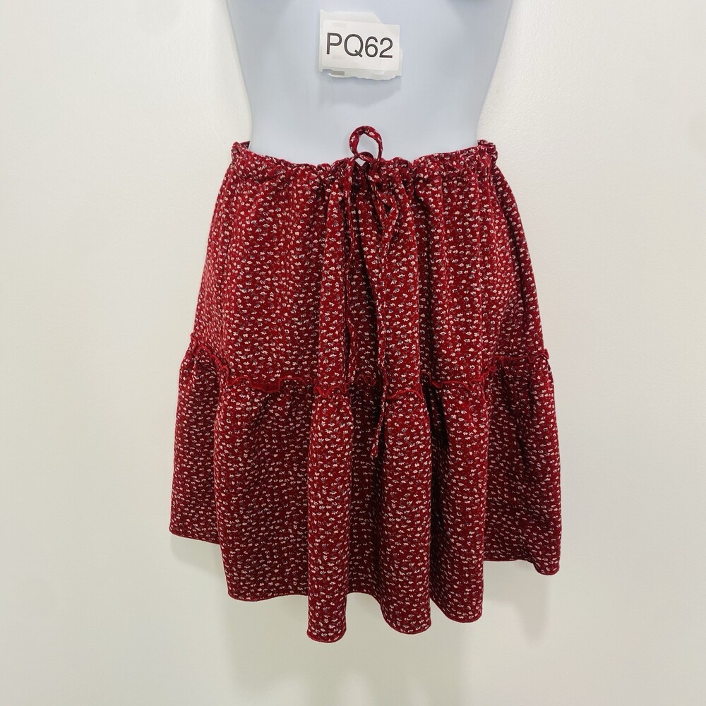 Brandy Melvile Kenzo Mini Skirt Floral Printed Tiered Pull-on High Rise One Size - Picture 3 of 11